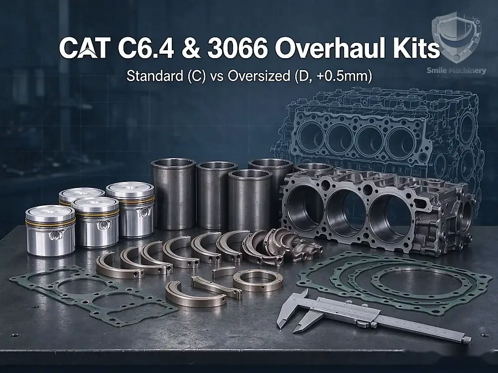 CAT C6.4 3066 engine overhaul kit selection